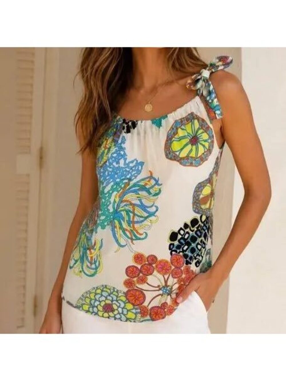 Vintage Banana Republic Y2K 2002 Colorful Printed Halter Dress Women’s 14
